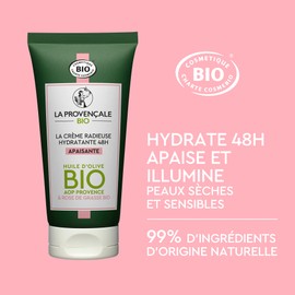 La Provençale Organic Radiant Moisturising Cream 48h Soothing Organic Certified