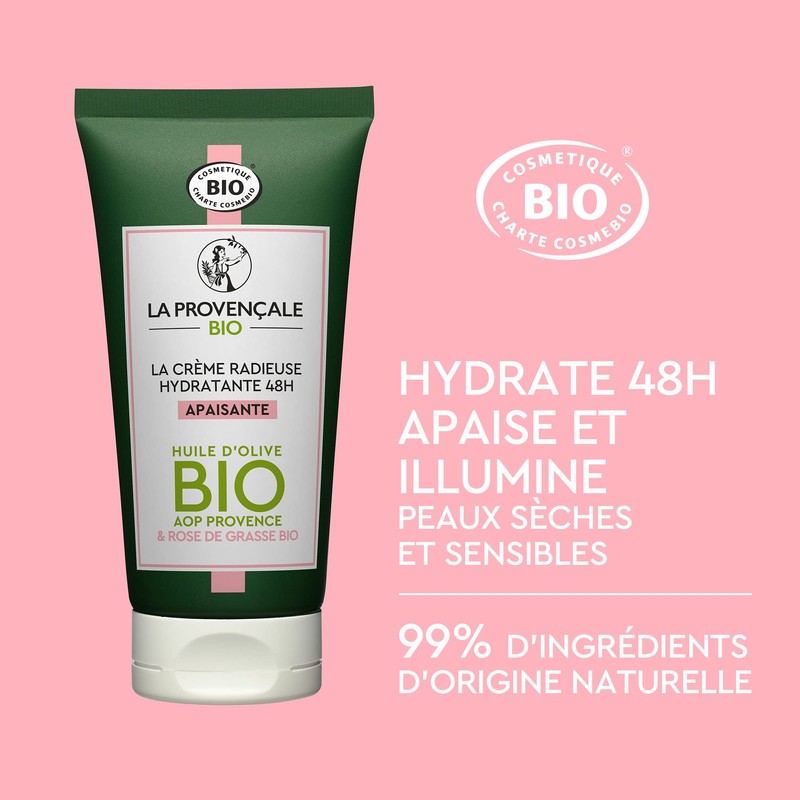 La Provençale Organic Radiant Moisturising Cream 48h Soothing Organic Certified