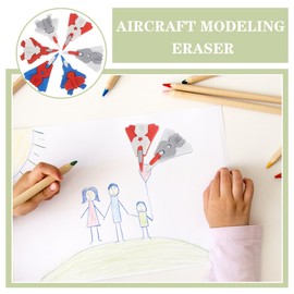 jojofuny 18Pcs Aircraft Erasers for Kids Assorted Mini Cute Erasers Fun Learning Supplies for School Parties and Classroom Rewards
