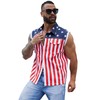Yuanbang Men's Casual Lapel Sleeveless Denim Vest Jacket Stretch American