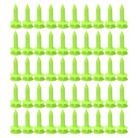 50PCS Golf Tees - Castle Golf Tees - Plastic Golf Tees - 21mm Golf Tees - Durable - Lightweight (Light Green)