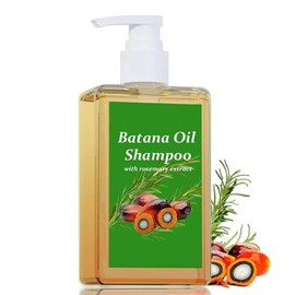 Batana Oil Shampoo, Batana Shampoo für Haare, Bio Haarwuchsshampoo mit Rosmarinöl, Rizinusöl und Batanaöl, Haar mit Feuchtigkeit, Weiches Haar (1PC)