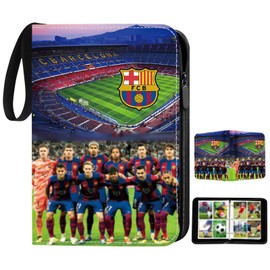 Double Layer Football Scrapbook with Zip & Carry Handle (400 Cards) - 50 Pages Exchange Album for Teenagers 10-16 Years - Safe Organising & Exchange & Trading Cards