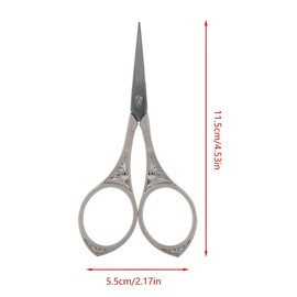 Akozon Mini Vintage Antique Stainless Steel Sewing Scissors Classical Cutting Embroidery Crafts Tool DIY(Sunflower scissors silver silver flower)