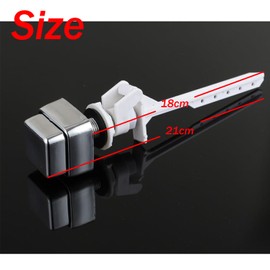 Generic Toilet Handle Replacement, Universal Toilet Tank Flush Lever, Toilet Flush Lever Handle, Chrome Type-C Convertor, Silver