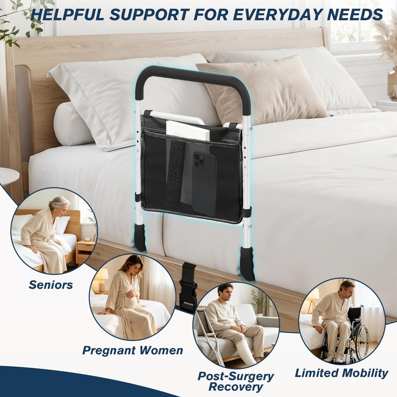 Bed Rails for Elderly Adults Safety, ASTM Approved Adjustable Bed