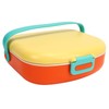 Bento Lunch Box ABS Separate Compartments with Buckle Handle Leakage