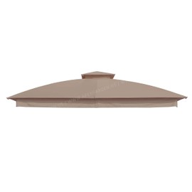 Canopy Top for Garden Treasures 10 ft x 10 ft Brown Metal Square Semi- Gazebo Model #L-GZ038PST-F (Tan) (Fabric TOP ONLY)