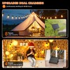 Kawaya Solar-Powered String Lights Outdoor, 100 FT LED USB-Charging Patio