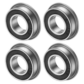 M METERXITY 4-Pack F688-2RS Flanged Ball Bearing, 8mm x 16mm x 5mm Double Rubber Seal Chrome (GCr15) Steel Deep Groove Ball Bearings for Wheelbarrow/Printer/Fax Machines/Power Tools