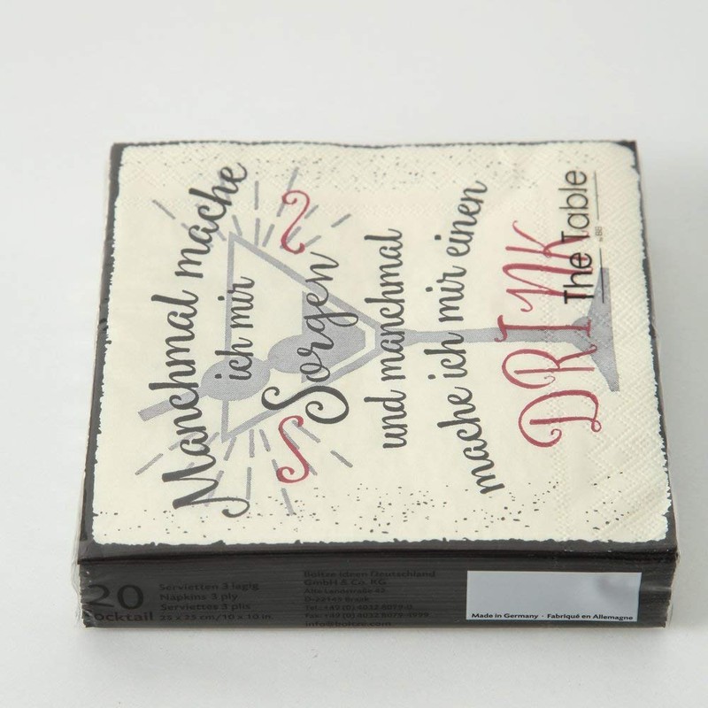 Cocktailservietten 20tlg 3s Farbmix Papier