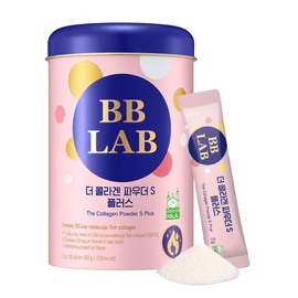 Bb Lab Colágeno en Polvo S Plus Halal, Suplemento en Barra de Colágeno Coreano de Bajo Peso Molecular, Péptidos de Colágeno Marino de Pescado, Vitamina C, Glicina, Absorción Rápida.