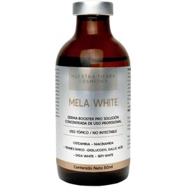 Nuestra Tierra Cosmética Mela White, Solución Derma Booster Pro Concentrada, Despigmentante con Ácido Tranexámico y Cisteamina, Uso Tópico Profesional, 50ml