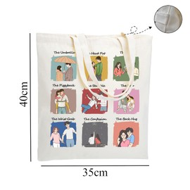 WZJHCL Korean Drama Tote Bag K-Drama Lover Tote Shopping Bag K-Drama Addict Reusable Grocery Tote Bag K-Drama Fans Gift (Korean Tote Bag)