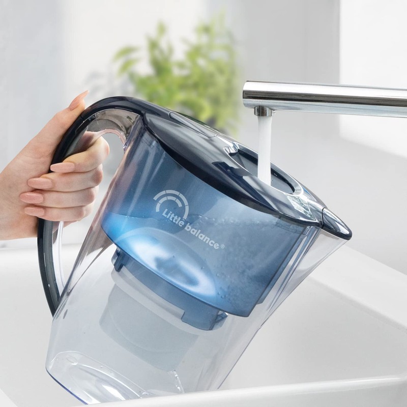 LITTLE BALANCE 8593 Ocean Water Filter Carafe + 1 Filter,