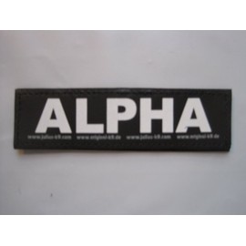 Alpha (Large) Package of 2 Julius-K9 Labels for Dog K9 Harnesses