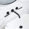 Pattlye Black Wall Mount Faucet, Matte Black Wall Mounted Bathroom