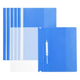 PATIKIL Report Covers, 6 Pcs Plastic Clear Front File Sheet Document Presentation Binder Folder Protector Portfolio for A4 Size Paper Office, Blue