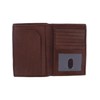 CTM Men's Leather Hipster Wallet, Brown