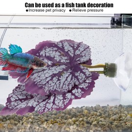 Betta Fish Hammock, Simulating The Plastic Betta Fish Leaf Pad with Suction Cup for Fish Tank Aquarium Decoration for Betta Spawning Grounds Breeding Resting Bed