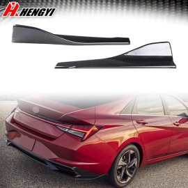 MQ Carbon Fiber Style Rear Side Splitter Side Skirt For Hyundai Elantra 2021-2023