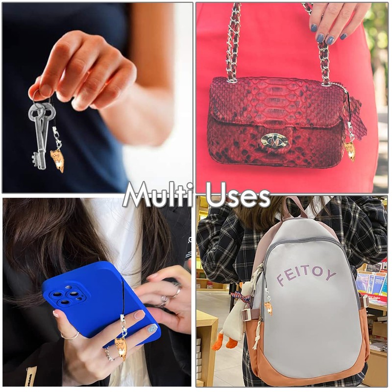 Sopopal Phone Charms Aesthetic, Cell Phone Lanyard String With Handmade