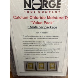 Norge Calcium Chloride Moisture Test -  Value Pack of 3 Norge Tool Company