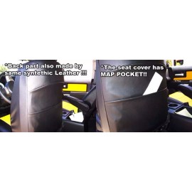 IGGEE, INC. IGGEE S.LEATHER CUSTOM FIT FRONT SEAT COVERS FOR HONDA DEL SOL 1993-1997 BLACK