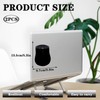 2 Pack Black Stick-On Mouse Pouch, Mouse Holder for Laptop