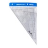 Shinwa Sokutei 77062 Triangular Ruler, Acrylic, Square Scale Included, Set