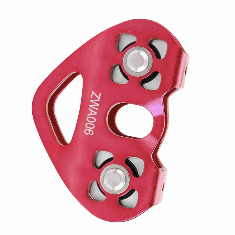 30KN Dual Pulley Zip Line Rescue Cable Trolley Outdoor Rock