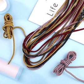 Yafe 5 Pairs Working Boot Laces(150cm/59”), Round Boot Laces for Walking Boots Heavy Duty, Shoelaces for Hiking,Walking, Outdoor Boots, Wear-Resistant and Sturdy Boot Laces 0.4cm/0.16'' in Diameter