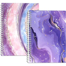 2PCS Blank Sticker Book Collecting Album, BetterJonny Reusable Stickers Storage Organizer Book Blank Release Paper A5 Size 64 Pages, Purple and Pink