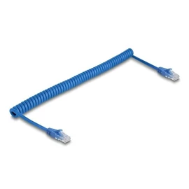 DeLOCK RJ45 Coiled Cable Male to Male Cat.6 UTP 0.8m