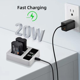 PowerTrust 2-Pack NP-W235 Battery and 20W Fast Charger