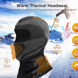 CosyInSofa Balaclava,Windproof Ski Mask,Winter Thermal Fleece Full Cover Mask,Motorcycle Face Scarf,Breathable Cold Weather Face Mask for Men Snowboard Motorbike Ski Cycling Outdoor hiking or Fishing