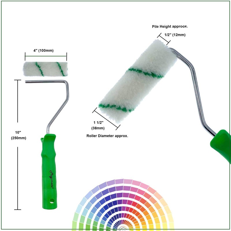 Magimate Small Paint Roller Set, 4 Inch Paint Rollers for