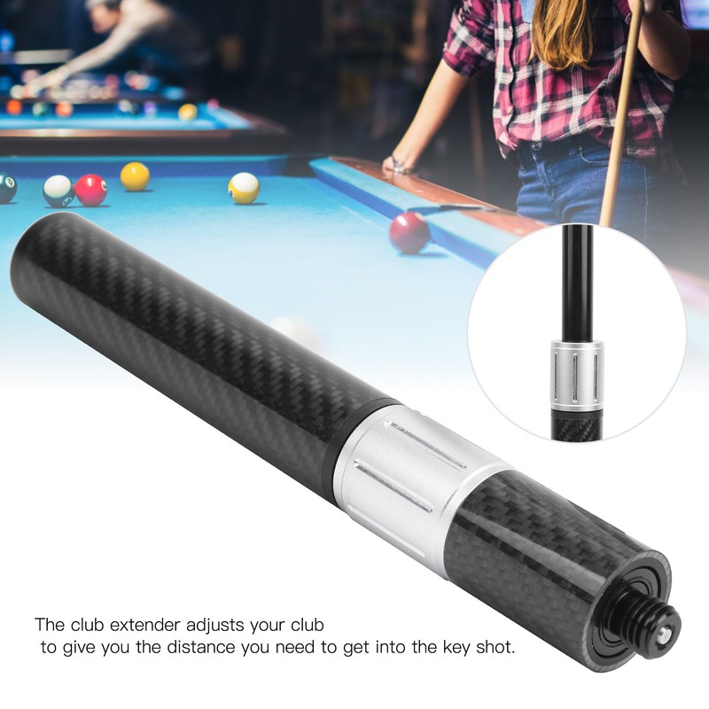 Adjustable Extender Billiard Telescopic Pool Cue Extension Accessory Parts Carbon