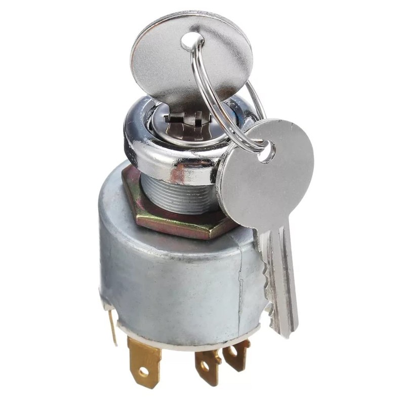 Universal Ignition Switch 2 Keys 4 Contacts Car Bus Truck