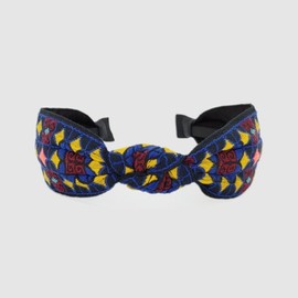 Lala 라라 에스닉 격자 헤어밴드-BLACKBLUE(LALAH326) Lala Ethnic Check Hairband - BLACKBLUE (LALAH326)