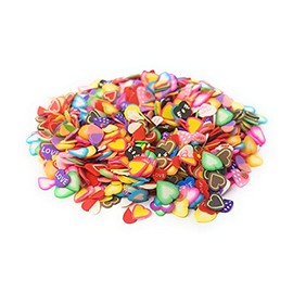 1000 Pieces Mini Accessories for Slime Crafts Nail Art and Face Decoration [Heart]