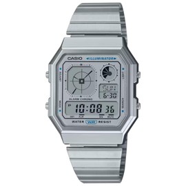 Casio Watch A130WE-7AEF Silver/Black Casual, Silver / black, casual