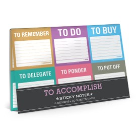 Knock Knock To Accomplish Sticky Note Packet,8.25 x 5.5inches