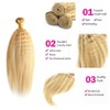Peenoll Human Hair Bundles 18 20 22 Inch Blonde 613#
