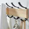 KooNiosio Solid Wood Wall Hanging Coat Rack, Entrance Hanger, Metal