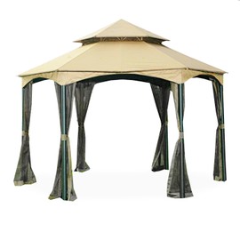 Garden Winds Replacement Canopy for The Southbay Hexagon Gazebo - Will only fit Manufacturers Models L-GZ793PST-A, A111005500, Classic Sand Beige, 350