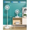 Primevolve Portable Oscillating Standing Fan,Rechargeable Battery Operated USB Floor Table