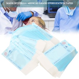 Ejoyous Self Sealing Cleaning Pouch, 57 x 130mm Professional Autoclave Sterilizer Pouches Small, Disposable Self Sealing Sterilization Pouch Bag Instrument Steriliser for Dental Materials