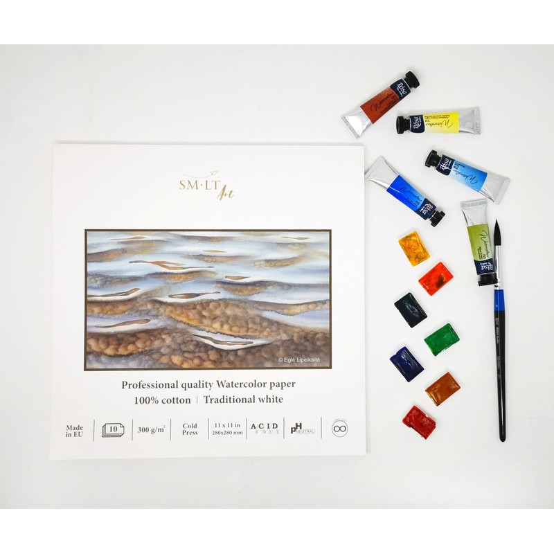 SM•LT Professional PRO Series Premium Watercolor Paper Sketchbook 100% Cotton