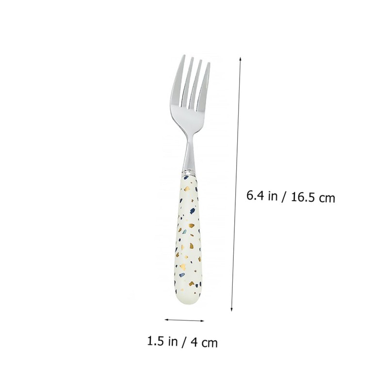 MAGICLULU 2sets Nordic Style Tableware Ceramic Handle Stainless Steel Fork